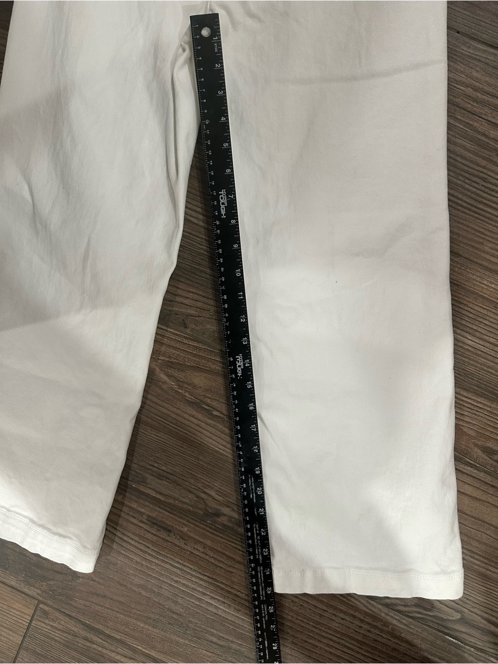 Curve Appeal White High Rose Wide-Leg Jeans with Braided Pocket Detail - Picture 6 of 16